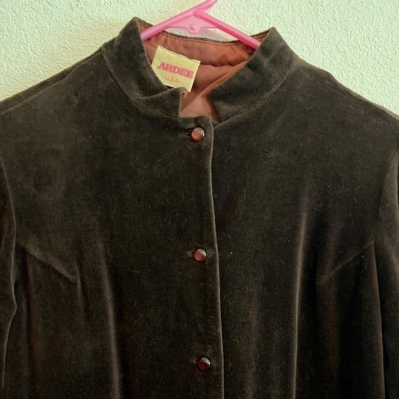 📚 Vintage Ardee 1960s Velvet Brown Jacket Size Small - Picture 3 of 14